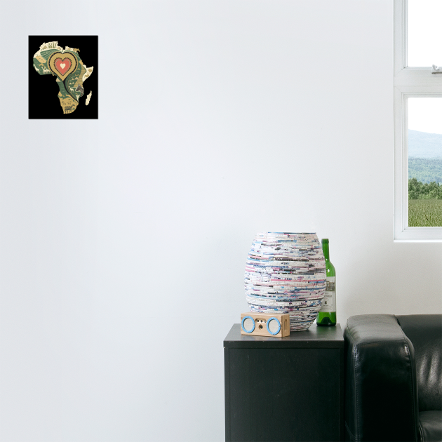 Map of Africa, Celebrate Culture, Geography, Style by Pixel Threads 